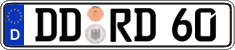 German license plate, Regular plates