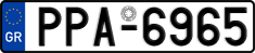 License plate of Greece, Cars