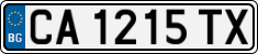 License plate of Bulgaria, Cars