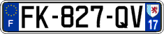 French license plate, SIV (ordinary)