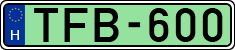 license plates of Hungary, Electric vehicles (1990)