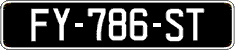 French license plate, SIV (oldtimers)
