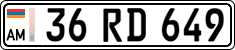 License plate of Armenia, Private owners