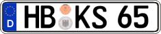 German license plate, Regular plates