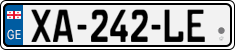 License plate of Georgia, Cars (2014)