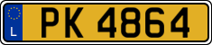 License plate of Luxembourg, 2003 year system