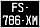 French license plate, SIV (oldtimers)