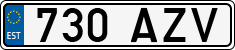 License plate of Estonia, Regular car plates