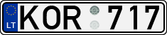 License plate of Lithuania, Cars
