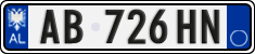 License plate of Albania, Cars (2011)