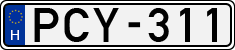 license plates of Hungary, Cars (1990)