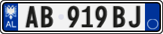 License plate of Albania, Cars (2011)