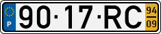 License plate of Portugal, Regular plates