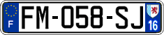 French license plate, SIV (ordinary)