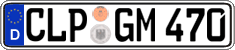 German license plate, Regular plates