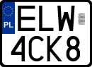 License plates of Poland, Special vehicles and motorcycles