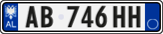 License plate of Albania, Cars (2011)