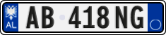 License plate of Albania, Cars (2011)