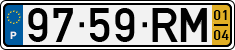 License plate of Portugal, Regular plates