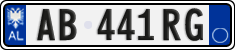 License plate of Albania, Cars (2011)