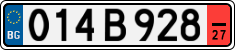 License plate of Bulgaria, Temporary