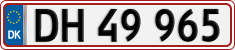 License plate of Denmark, Regular plates