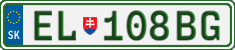 License plate of Slovakia, Electric vehicles