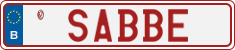 License plate of Belgium, Vanity Plates (2014)