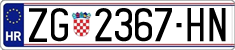 License plate of Croatia, Regular plates