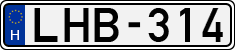 license plates of Hungary, Cars (1990)