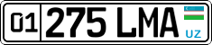 License plate of Uzbekistan, Organizations
