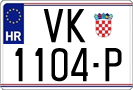 License plate of Croatia, Regular plates