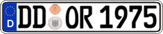 German license plate, Regular plates