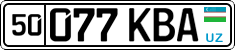 License plate of Uzbekistan, Organizations