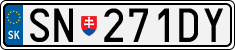 License plate of Slovakia, Cars