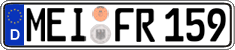German license plate, Regular plates
