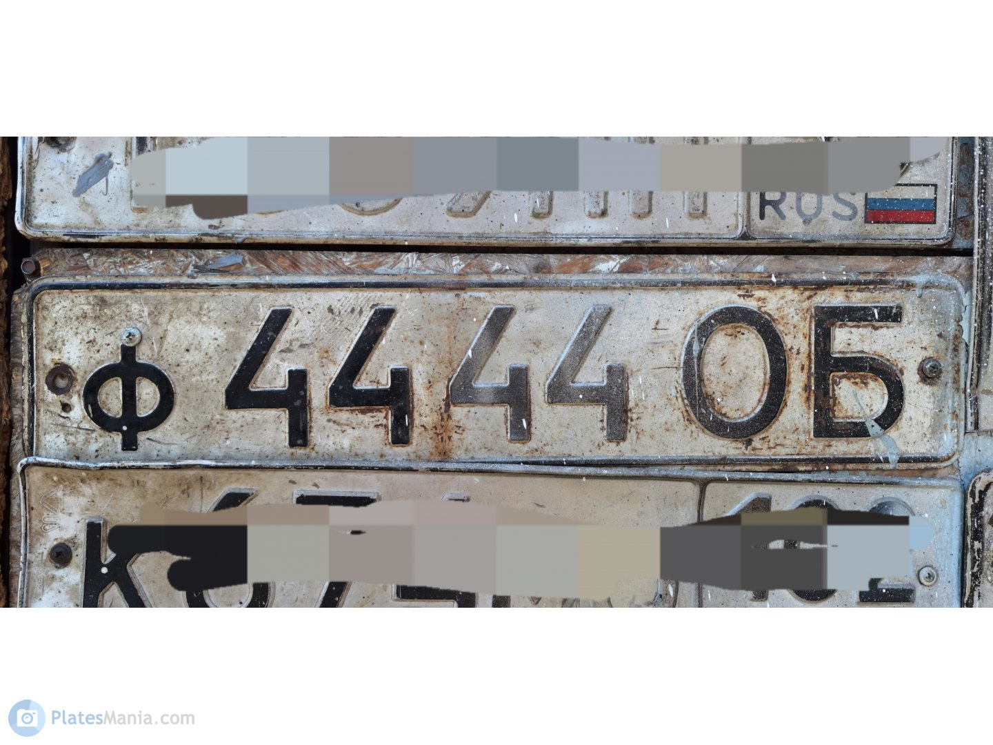 ф 4444 ОБ, License plate without vehicle 