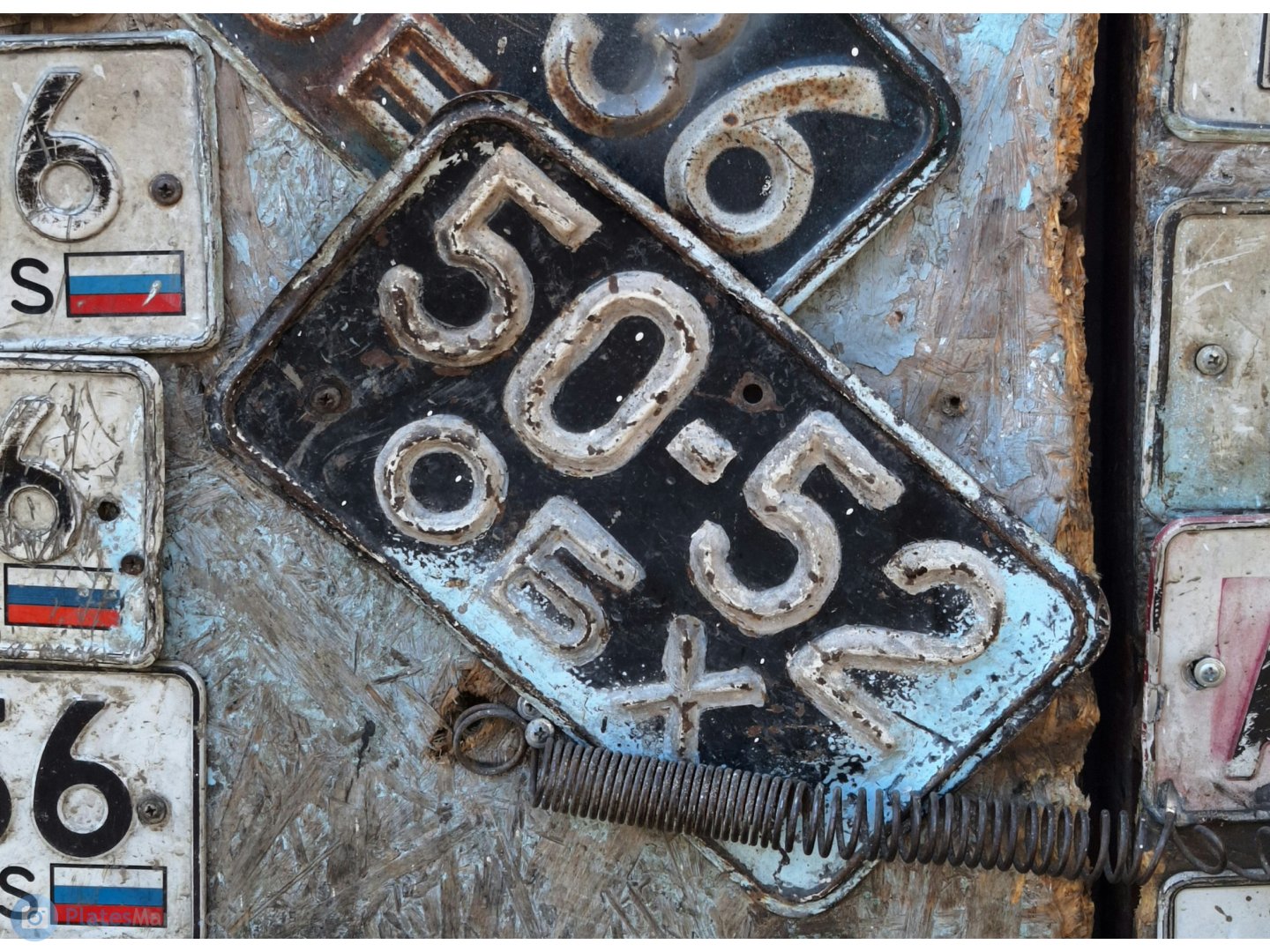 5052 ОБХ, License plate without vehicle 