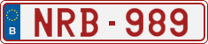 License plate of Belgium, 1951 year system