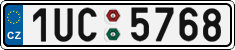 License plate of the Czech Republic, Cars (2001)