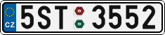 License plate of the Czech Republic, Cars (2001)