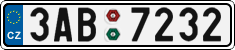 License plate of the Czech Republic, Cars (2001)