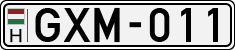 license plates of Hungary, Cars (1990)