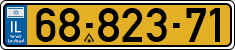 License plate of Israel, Regular plates