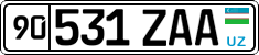 License plate of Uzbekistan, Organizations