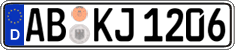 German license plate, Regular plates