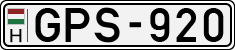 license plates of Hungary, Cars (1990)