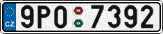 License plate of the Czech Republic, Cars (2001)