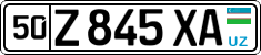 License plate of Uzbekistan, Private owners