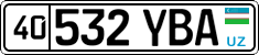 License plate of Uzbekistan, Organizations